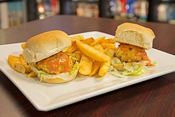 Mini Crab Cake Sandwiches with Fries