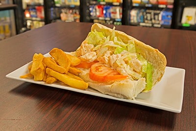 Shrimp Salad Sub with Fries